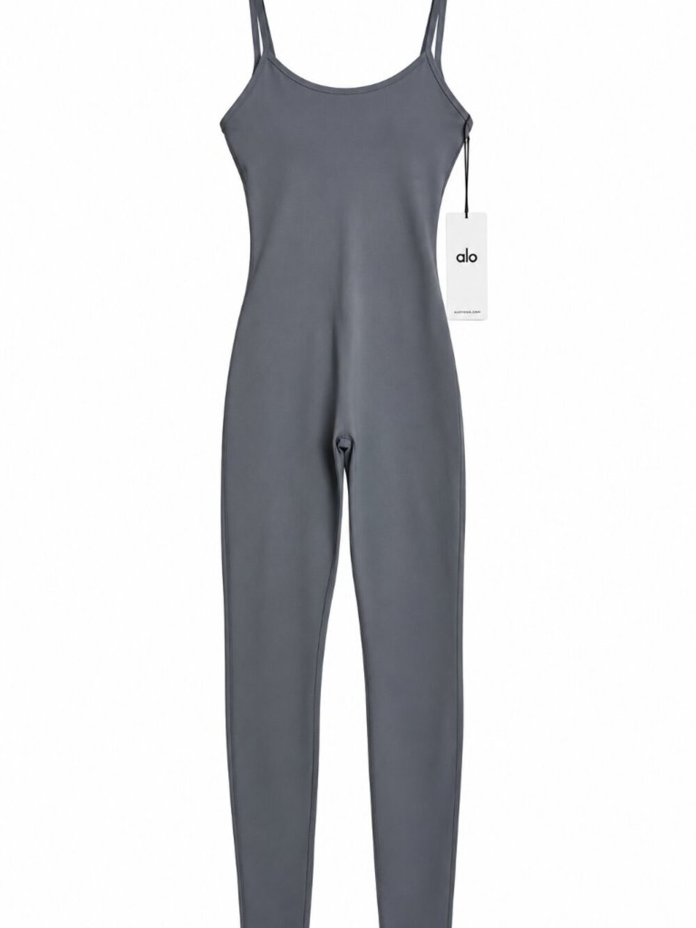 Alo Yoga Airbrush One and Done Onesie – Steel Grey – Size S – NWT 🍀